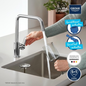 Robinet de bucatarie GROHE Start, inaltime mare, rotire 150 - Img 3