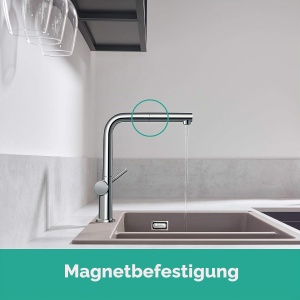 Robinet de bucatarie hansgrohe Talis M54, 1 levier, crom, cu dus retractabil - Img 5