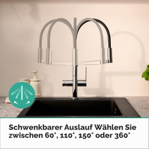 Robinet de bucatarie hansgrohe Talis Select M54, 3 straluciri, crom, inaltime 210 mm - Img 7