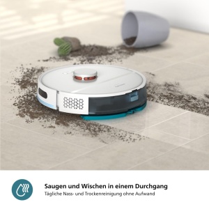 Robot aspirator si mop Philips Homerun Seria 2000 XU200025 6000Pa navigatie laser Alb Arctic - Img 2