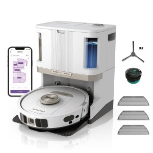 Robot aspirator si mop Shark PowerDetect AV2820ZEEUWH auto-curatare navigare 3D LiDAR alb