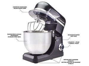 Robot de bucatarie BEPER P102SBA550 7 litri, blender cu 6 viteze si functie de impuls + accesorii 1500W - Img 3