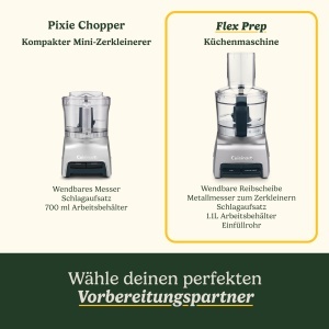 Robot de bucatarie Cuisinart FlexPrep 1,1L, inox, multifunctional - Img 3