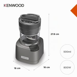 Robot de bucatarie Kenwood Duo Prep CHP80.000SI, 800W, 500ml, argintiu - Img 5