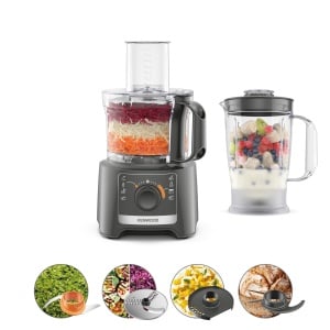 Robot de bucatarie Kenwood Multipro Compact FDP31.170GY, 800W, 2.1L, Gri
