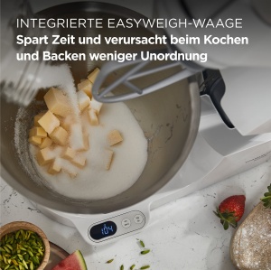 Robot de bucatarie Kenwood Titanium Chef Baker KVC65001WH Alb 1200W cantar integrat bol 5L - Img 2