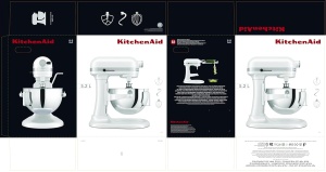 Robot de bucatarie KitchenAid 5KSM55SXXEWH, 5.2L, Alb, Putere mare - Img 6