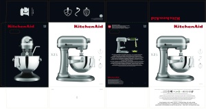 Robot de bucatarie KitchenAid Heavy Duty, 5.2 L, argintiu, design robust - Img 6