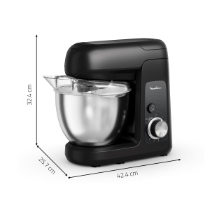Robot de bucatarie Moulinex Bake Partner, 1100 W, putere durabila, set de accesorii BakeGood, QA522810 Planetary Motion, Glama Black - Img 3