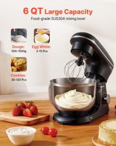 Robot de bucatarie VEVOR SM-1560N 1400W 568L multifunctional negru - Img 5