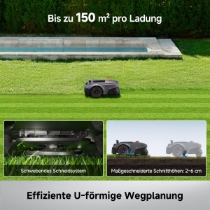 Robot de tuns iarba Mova ViAX 500, capacitate 600 m, tehnologie AI, control prin aplicatie - Img 4