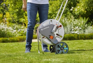 Rola de furtun Gardena CleverRoll L Easy Metall, capacitate 100 m, metal, stabila - Img 4