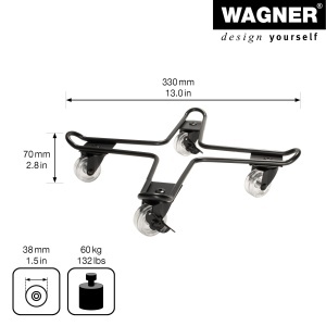 Rola pentru plante WAGNER DRAHT 33 x 7 cm, capacitate 60 kg, otel negru - Img 3