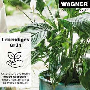 Rola pentru plante WAGNER Sun City Basic, 32-46 cm, 100 kg, 4 roti - Img 9