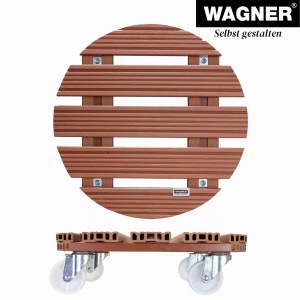 Rola pentru plante WAGNER WPC 38,5 cm, terracotta, 150 kg - Img 5