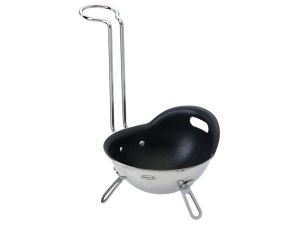 Rosle Eier-Pochierer ArgintiuNegru Inox 1810 Antiaderent Maner Lung