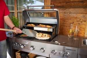 Rosle Pizzaschieber Pala pentru Pizza Otel Inoxidabil Maner Nuc 45 cm - Img 2