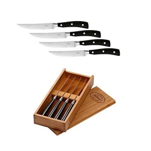 ROSLE Set cutite de friptura 4 buc Cutite de friptura de inalta calitate cu lama ascutita din otel special pentru lama POM inclusiv cutie practica din - Img 2