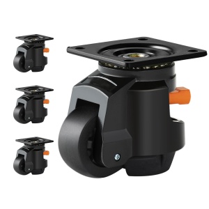 Roti de transport VEVOR GD-80FD, 63.5mm, 1 tona, din nylon, set de 4