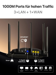 Router Wi-Fi Tenda RX12 Pro, AX3000, Dualband, Negru - Img 5