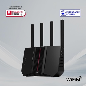 Router WiFi Tri-Band ASUS RT-BE92U, 9700 Mbps, 10G WAN, Negru - Img 2