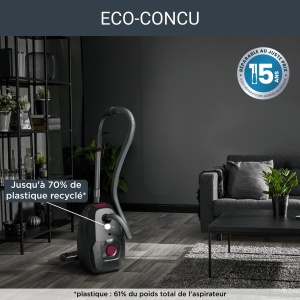Rowenta RO4933 Green Force Max, Aspirator cu geanta, Negru, 900 W, 4.5 litri - Img 4