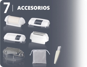 Rowenta Skin Respect EP8060F0 Fara fir si poate fi folosit sub apa, 24 de pensete cu cap de peeling si aparat de ras, accesoriu axila, cap de tuns cu perie de curatare si punga cosmetica - Img 8