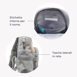 Rucsac ergonomic Nuvita 8741 pentru copii 3-6 ani, culoare gritigru, cu compartimente - Img 2