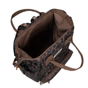 Rucsac pentru schimbat scutece BEABA Wellington, leopard, cu multe compartimente - Img 4