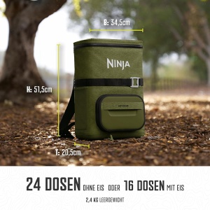 Rucsac racitor Ninja FrostVault Go 17L, 24 doze, culoare oliv - Img 7