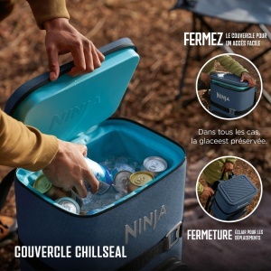 Rucsac racitor Ninja FrostVault Go, 23 litri, marinealbu, pentru 36 doze - Img 4