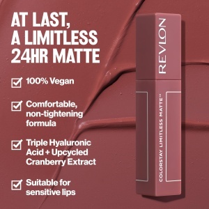 Ruj lichid mat Revlon ColorStay Limitless, 12 nuante, 24 ore rezistenta - Img 3