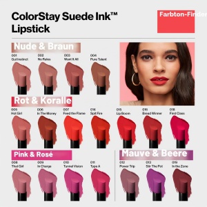 Ruj mat Revlon ColorStay Suede Ink, Nr. 012 Power Trip, 2,55 g, vegan - Img 5