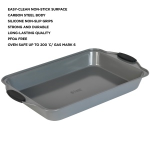 Russell Hobbs Backblech 40 cm Brater cu suprafata antiaderenta manere din silicon BPAPFOA-free - Img 4