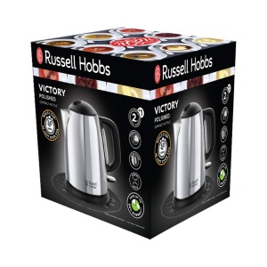 Russell Hobbs Ceainic mic [1,0l] Victory din otel inoxidabil lustruit (2400W, functie de gatit sub presiune, filtru de calcar detasabil, indicator extern al nivelului apei, ceainic mic de calatorie)Ceainic 24990-70 - Img 2