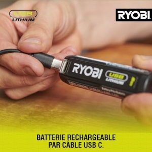 Ryobi 4 V USB-LITIU Cheie cu clichet fara fir RR14W4-120G Priza patrata de 1/4 inch, 1 x 4 V 2.0 Ah Baterie cu litiu si incarcator - Img 13