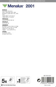 Sac aspirator Menalux 2001, 5 bucati, microfiltru inclus, performanta ridicata - Img 2