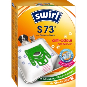 Sac de aspirator Swirl S 73 EcoPor Anti-Geruch, 4 bucati, filtru anti-miros