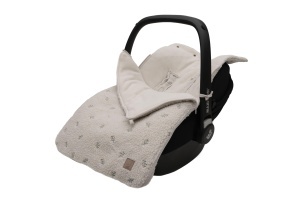 Sac de dormit pentru bebelusi Jollein Teddy Lovely, 0, cu fermoar, pentru carucior si scaun auto