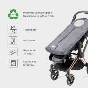 Sac de dormit universal Nuvita Moovo 9658 Junior, pentru carucior, culoare pistachie, -10 C - Img 2