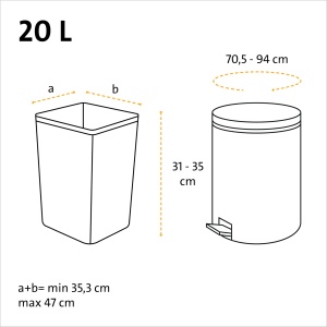 Sac de gunoi Swirl 20 l cu maner, rezistent si etans, 4 x 20 bucati - Img 5