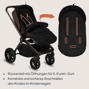 Sac de iarna Lionelo Oli pentru carucior Universal pentru buggy si babywanne, impermeabil - Img 5