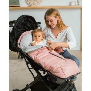 Sac de iarna universal Interbaby pentru carucior, roz, material antialergic - Img 6