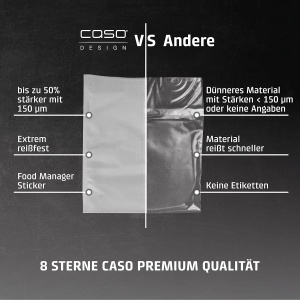 Sac Vakuum CASO 8 Sterne Profi, 16x23 cm, 50 buc, BPA-free, rezistent - Img 7