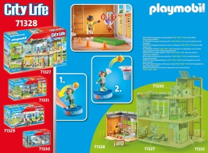 Sala de sport PLAYMOBIL City Life 71328 cu accesorii pentru fotbal, baschet si tenis - Img 4