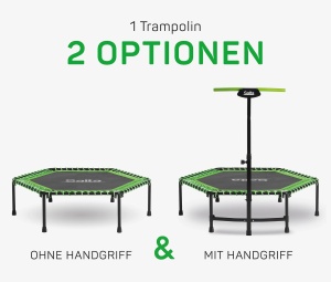 Salta Fitness - o128cm - Trambulina de interior - Maner reglabil pe inaltime in 5 directii - Suspensie elastica/bungee, Constructie solida - Hexagonala - Capacitate de incarcare de 110 kg - Verde - Img 4