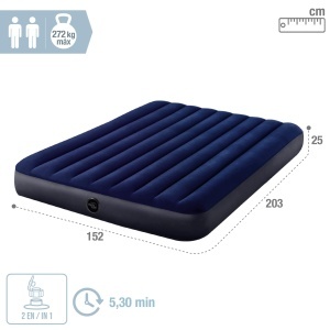 Saltea aer Intex 64765, 2 persoane, 203 x 152 x 25 cm, cu 2 perne - Img 4
