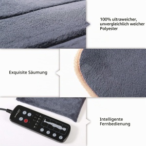 Saltea de Masaj Snailax cu 10 Motoare de Vibratie, 4 Zone de Incalzire, Design Faltabil - Img 3