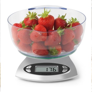 Salter 1069 SVDR Cantar digital de bucatarie - electronic, poate fi spalat in masina de spalat vase, bol de 1,8 l, ceas cu scara 4 in 1, cronometru, senzor de temperatura a camerei, afisaj LCD mare, usor de citit pentru imperial / metric - Img 5