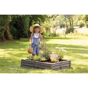 SandBox Smoby 2-in-1 Square Garden - 76x76 cm, Plastic reciclat, Cu fund - Img 4
